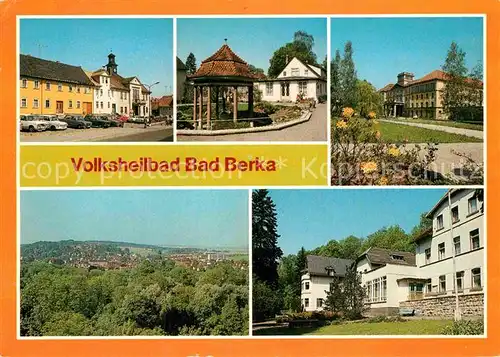 AK / Ansichtskarte Bad Berka Markt goetebrunnen Kurmittelhaus Zentralklinik Sanatorium Diabetes Abteilung Kat. Bad Berka