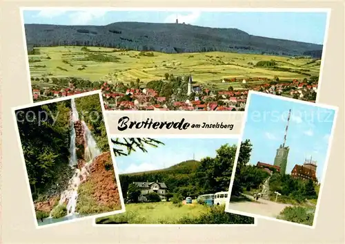AK / Ansichtskarte Brotterode Kleiner Inselsberg Trusetaler Wasserfall Hotel Grenzwiese Kat. Brotterode