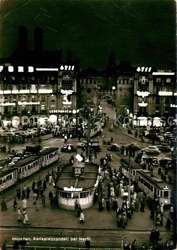 AK / Ansichtskarte Muenchen Karlsplatzrondell bei Nacht Kat. Muenchen