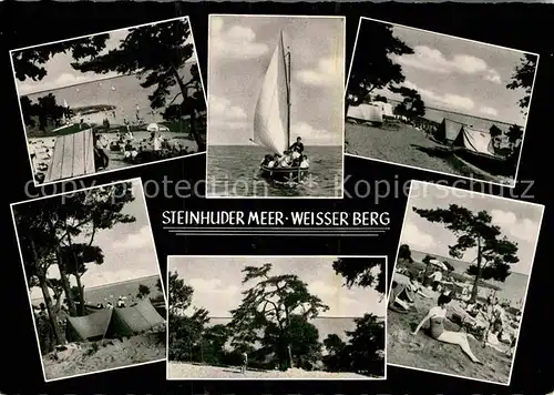 AK / Ansichtskarte Steinhuder Meer Strand Segeln Camping Weisser Berg Kat. Wunstorf