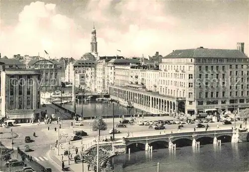 AK / Ansichtskarte Hamburg Reesendammbruecke und Alterarkaden Kat. Hamburg