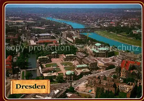 AK / Ansichtskarte Dresden Fliegeraufnahme Kat. Dresden Elbe