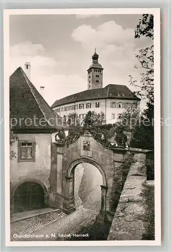 AK / Ansichtskarte Gundelsheim Neckar Schloss Horneck Portal