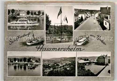 AK / Ansichtskarte Hassmersheim Hafen Anlegestelle Hauptstrasse Kat. Hassmersheim