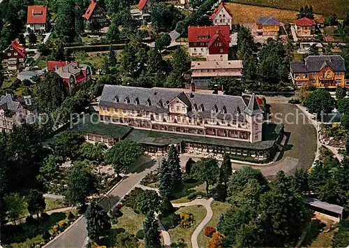 AK / Ansichtskarte Hahnenklee Bockswiese Harz Hotel Hahnenkleer Hof Kurort Fliegeraufnahme Kat. Goslar