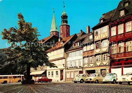 AK / Ansichtskarte Goslar Schuhhof und Marktkirche Altstadt Kat. Goslar