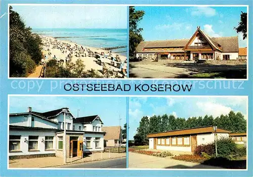 AK / Ansichtskarte Koserow Ostseebad Usedom Strand Forstferienobjekt Damerow FDGB Ferienheim Zentral Kat. Koserow