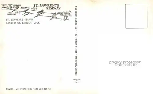 AK / Ansichtskarte St Lawrence Seaway Aerial view of St Lambert Lock Kat. King s Lynn and West Norfolk