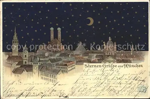 AK / Ansichtskarte Verlag Hagelberg W. Nr. Muenchen Sterne Sternen Gruesse Postkarte  Kat. Verlage