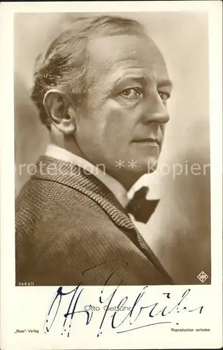 AK / Ansichtskarte Schauspieler Otto Gebuehr Verlag Ross Nr. 5663 1 Autograph Kat. Kino und Film