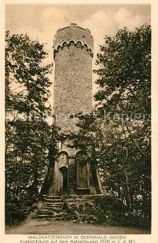 AK / Ansichtskarte Waldkatzenbach Aussichtsturm auf dem Katzenbuckel Kat. Waldbrunn