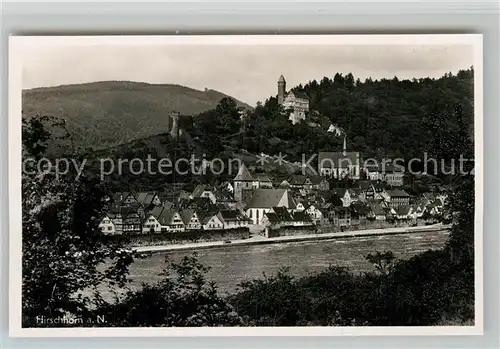 AK / Ansichtskarte Hirschhorn Neckar Teilansicht mit Burg Kat. Hirschhorn (Neckar)