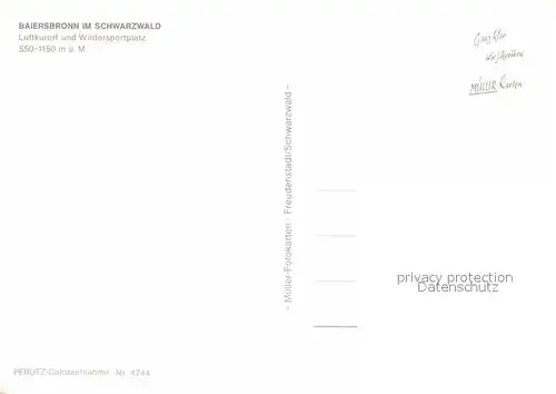 AK / Ansichtskarte Baiersbronn Schwarzwald  Kat. Baiersbronn