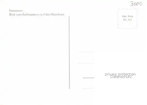 AK / Ansichtskarte Hannover Blick vom Rathausturm auf den Maschsee Kat. Hannover