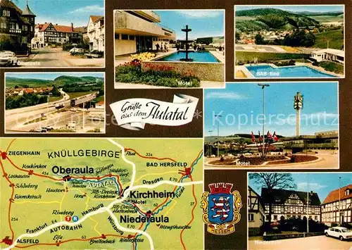 AK / Ansichtskarte Oberaula Kirchheim BAB Bad Motel  Kat. Oberaula