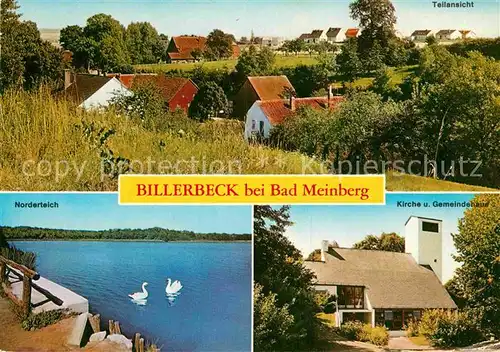 AK / Ansichtskarte Billerbeck Lippe Kirche Gemeindehaus Norderteich Kat. Horn Bad Meinberg