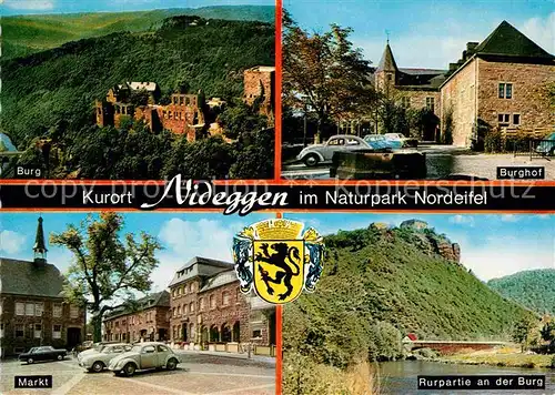 AK / Ansichtskarte Nideggen Eifel Burg Burghof Markt Kat. Nideggen