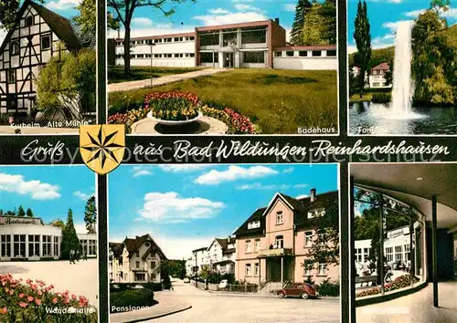 AK / Ansichtskarte Reinhardshausen Kurheim Alte Muehle Wandelhalle Badehaus Kat. Bad Wildungen