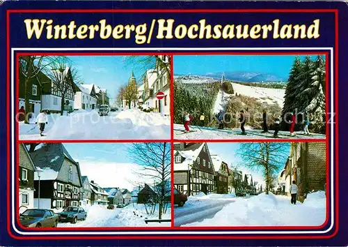 AK / Ansichtskarte Winterberg Hochsauerland Ski Strassenansicht  Kat. Winterberg