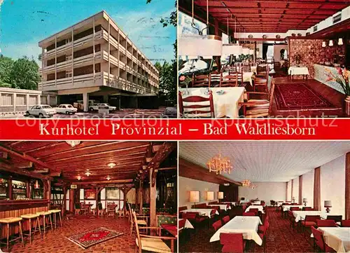 AK / Ansichtskarte Bad Waldliesborn Kurhotel Provinzial Restaurant Bar Kat. Lippstadt