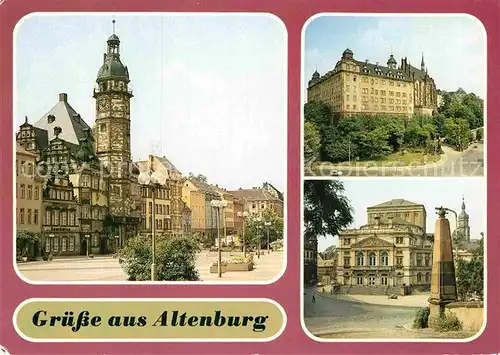 AK / Ansichtskarte Altenburg Thueringen Rathaus Schloss Theater Kat. Altenburg