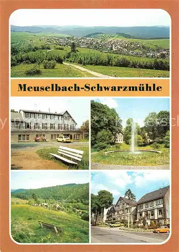 AK / Ansichtskarte Schwarzmuehle Panorama FDGB Erholungsheim Park Kat. Meuselbach Schwarzmuehle