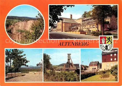 AK / Ansichtskarte Altenberg Dippoldiswalde Teilansicht mit Binge HO Gaststaette Kahleberg Geisingberg Schacht Markt Kat. Altenberg