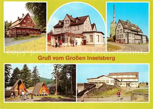 AK / Ansichtskarte Grosser Inselsberg Ferienheim Haus am Reitstein HO Gaststaette Jugendherberge Wanderhuetten Grenzwiese Berggasthof Kat. Brotterode