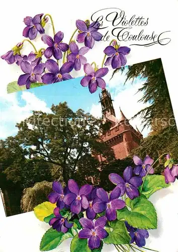 AK / Ansichtskarte Toulouse Haute Garonne Cite des Violettes Fleurs Donjon du Capitole Kat. Toulouse