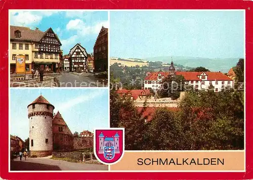 AK / Ansichtskarte Schmalkalden Altmarkt Pulverturm Schloss Wilhelmsburg Kat. Schmalkalden