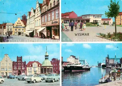 AK / Ansichtskarte Wismar Mecklenburg Kraemerstrasse Wendorf Kaufhof Nord Markt Hafen