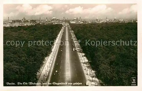 AK / Ansichtskarte Berlin Ost Westachse Blick von der Siegessaeule Kat. Berlin