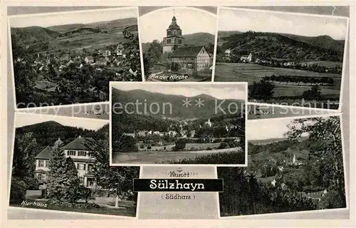 AK / Ansichtskarte Suelzhayn Panorama Kirche Kurhaus  Kat. Ellrich
