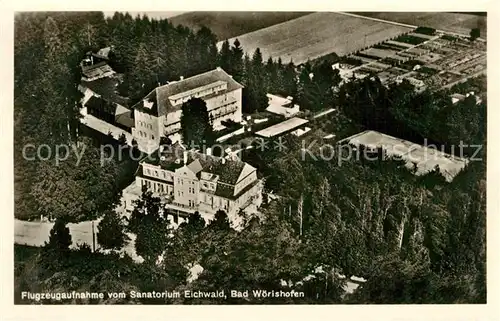AK / Ansichtskarte Bad Woerishofen Fliegeraufnahme Sanatorium Eichwald Kat. Bad Woerishofen