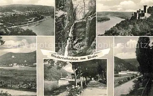 AK / Ansichtskarte Niederlahnstein Panorama Rheinpartien Burg Kat. Lahnstein