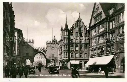 AK / Ansichtskarte Muenchen Neuhauserstrasse mit Karlstor Kat. Muenchen