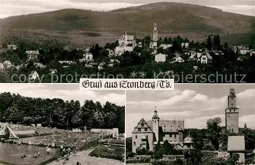 AK / Ansichtskarte Kronberg Taunus Panorama Schwimmbad Kirche Kat. Kronberg im Taunus