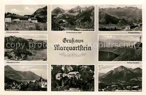 AK / Ansichtskarte Marquartstein Erholungsheim Geigelsteingruppe Hochgernhaus Alpenpanorama Hochgerngipfel Schloss Marquartstein Hochplatte Kat. Marquartstein