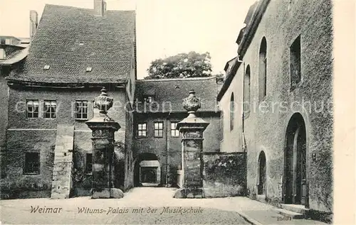 AK / Ansichtskarte Weimar Thueringen Witums Palais mit Musikschule Kat. Weimar