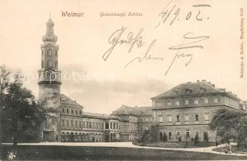 AK / Ansichtskarte Weimar Thueringen Grossherzogliches Schloss  Kat. Weimar