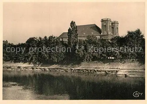 AK / Ansichtskarte Diedenhofen Moselufer mit Kirche Kat. Thionville