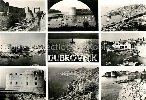 AK / Ansichtskarte Dubrovnik Ragusa Fliegeraufnahme Hafen  Kat. Dubrovnik