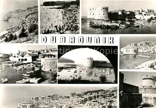 AK / Ansichtskarte Dubrovnik Ragusa Fliegeraufnahme Hafen Strand Kat. Dubrovnik