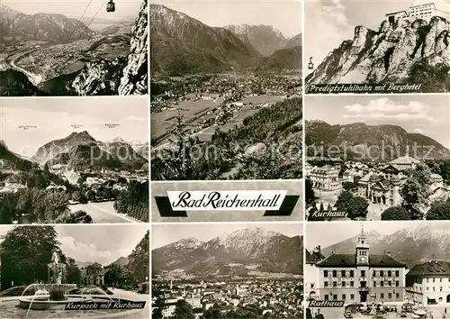 AK / Ansichtskarte Bad Reichenhall Predigtstuhlbahn mit Berghotel Kurhaus Kurpark  Kat. Bad Reichenhall