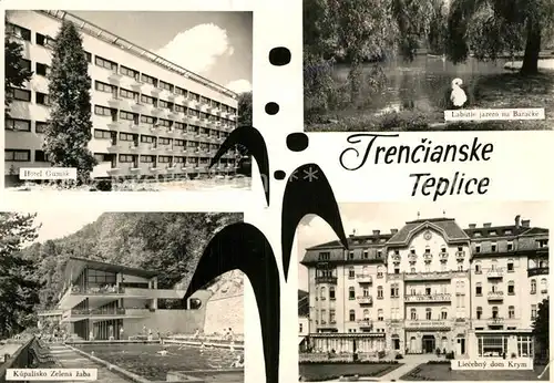AK / Ansichtskarte Teplice Hotel Gumak Park Freibad Kat. Teplice