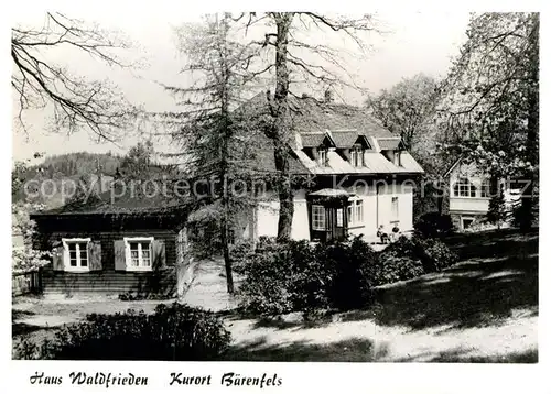 AK / Ansichtskarte Baerenfels Erzgebirge Haus Waldfrieden  Kat. Altenberg