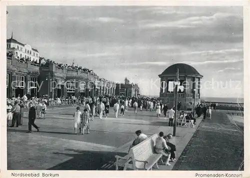 AK / Ansichtskarte Borkum Nordseebad Promenaden Konzert  Kat. Borkum