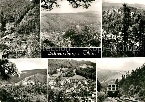 AK / Ansichtskarte Schwarzburg Thueringer Wald HOG Schweizerhaus Bergbahn Oberweissbach Schloss  Kat. Schwarzburg