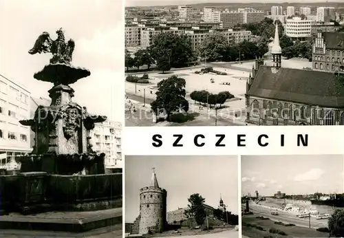 AK / Ansichtskarte Szczecin Stettin Studzienka Orla Bialego Baszta Siedmiu Plaszczy i Zamek Ksiazat