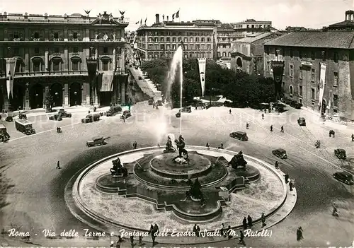 AK / Ansichtskarte Roma Rom Via delle Terme Fontana dell Esedra  Kat. 
